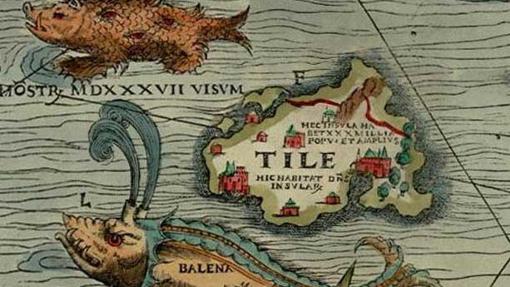 La llegendària Thule, anomenada Tile a la carta marina de Magnus